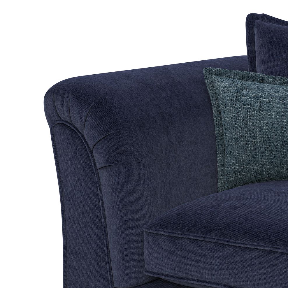 Milldale 4 Seater Pillow Back Sofa in Garda Atomic Fabric with Navy Scatters 9