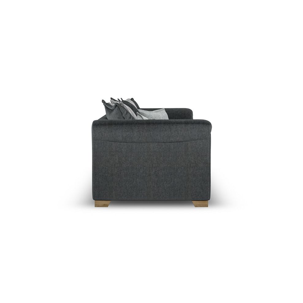 Milldale 4 Seater Pillow Back Sofa in Garda Carbon Fabric with Grey Scatters 6