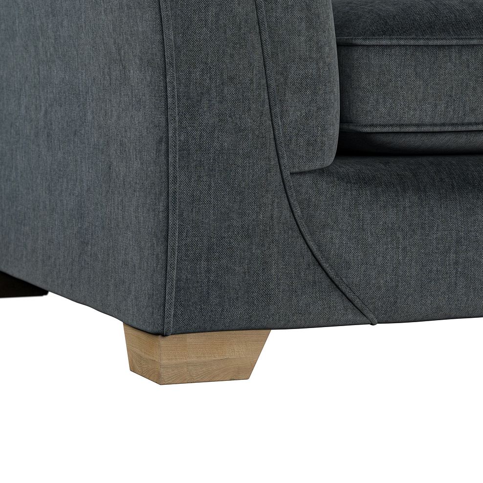 Milldale 4 Seater Pillow Back Sofa in Garda Carbon Fabric with Grey Scatters 10