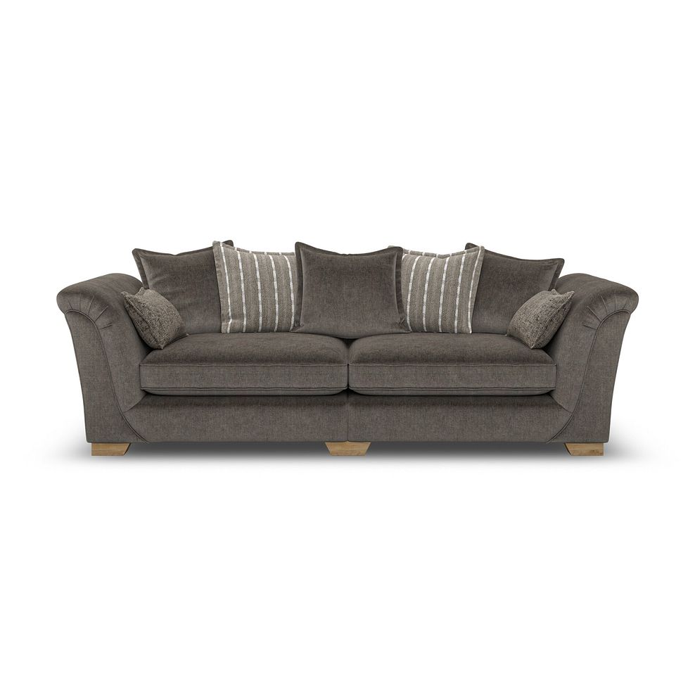 Milldale 4 Seater Pillow Back Sofa in Garda Moody Fabric with Earth Scatters 2