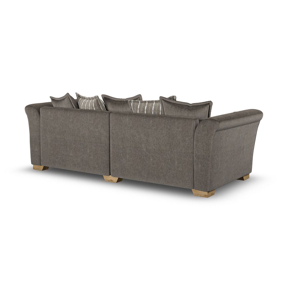 Milldale 4 Seater Pillow Back Sofa in Garda Moody Fabric with Earth Scatters 3