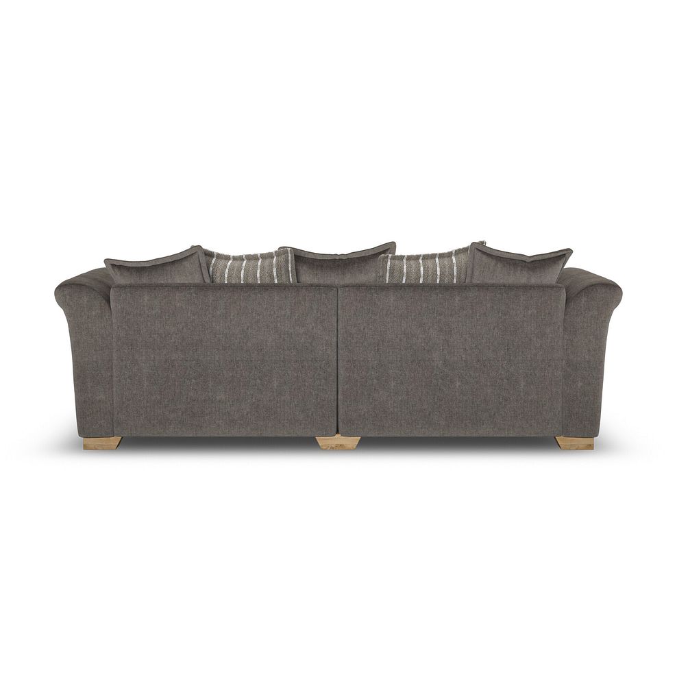 Milldale 4 Seater Pillow Back Sofa in Garda Moody Fabric with Earth Scatters 4