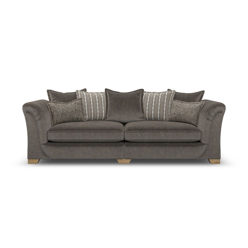 Milldale 4 Seater Pillow Back Sofa in Garda Moody Fabric with Earth Scatters 4