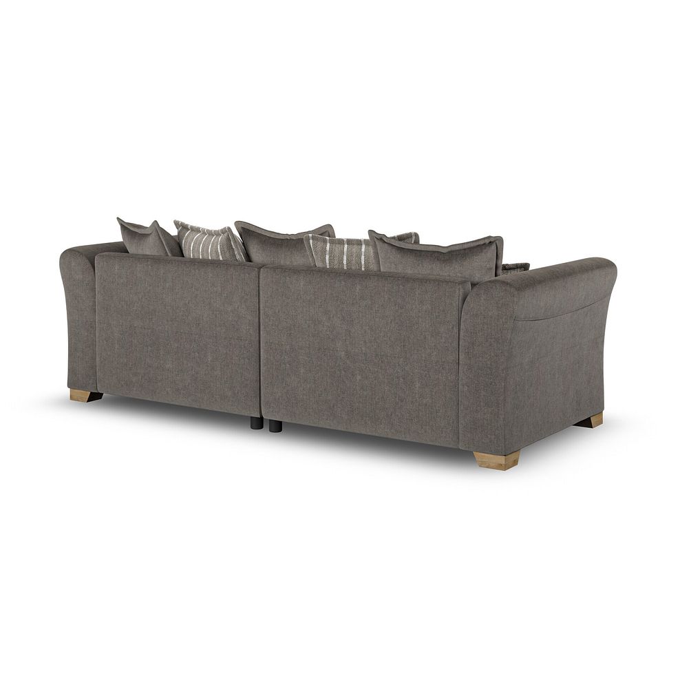 Milldale 4 Seater Pillow Back Sofa in Garda Moody Fabric with Earth Scatters 5
