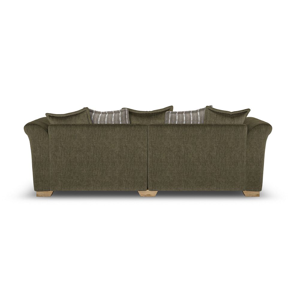 Milldale 4 Seater Pillow Back Sofa in Garda Seaweed Fabric with Earth Scatters 4