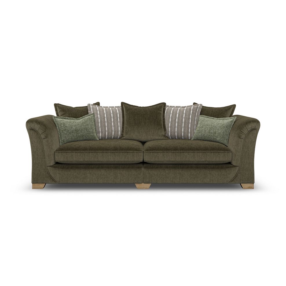 Milldale 4 Seater Pillow Back Sofa in Garda Seaweed Fabric with Earth Scatters 4