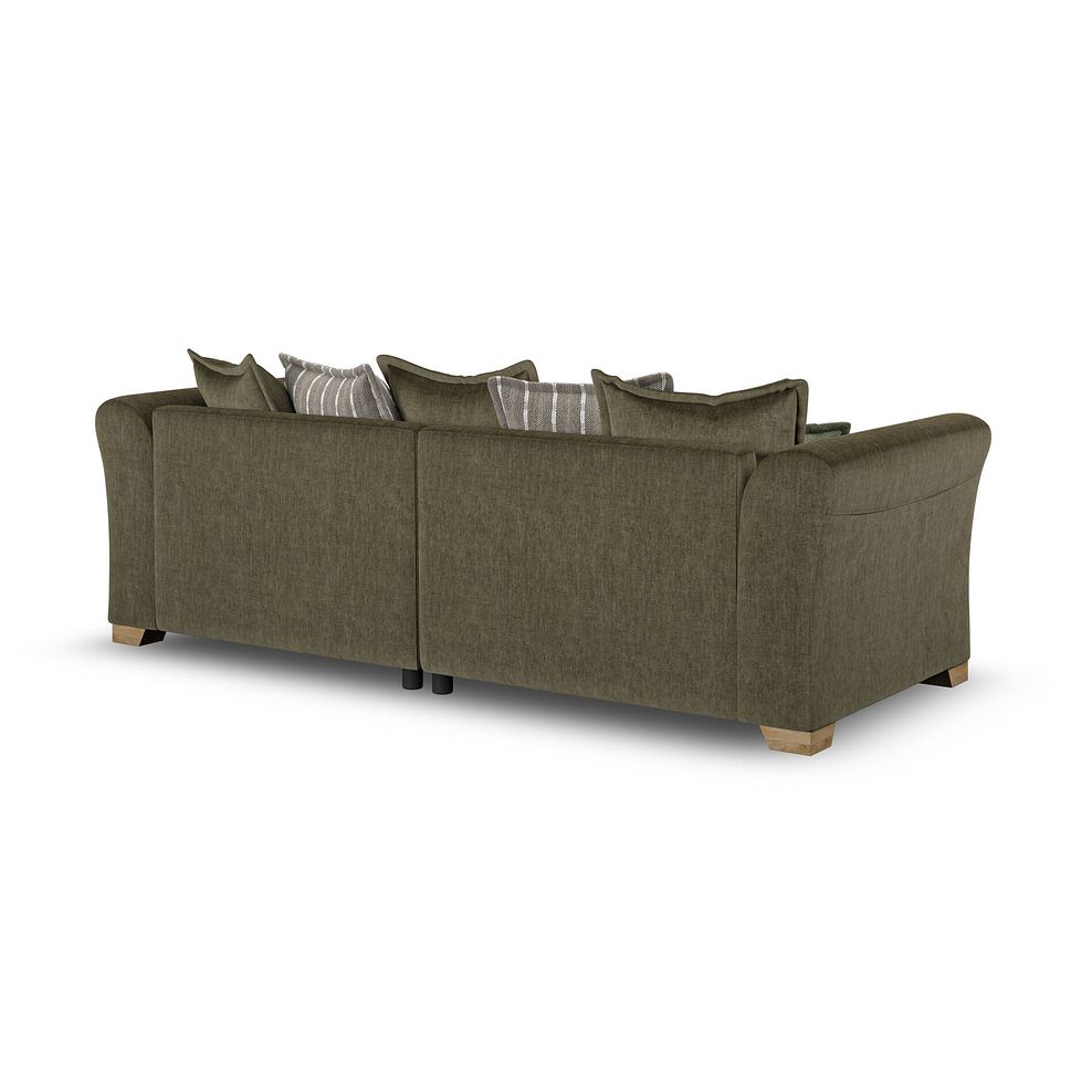 Milldale 4 Seater Pillow Back Sofa in Garda Seaweed Fabric with Earth Scatters 5