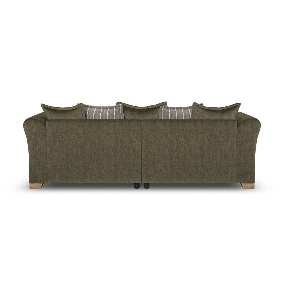 Milldale 4 Seater Pillow Back Sofa in Garda Seaweed Fabric with Earth Scatters 6