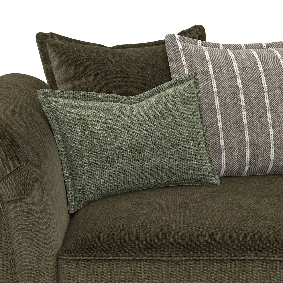 Milldale 4 Seater Pillow Back Sofa in Garda Seaweed Fabric with Earth Scatters 8