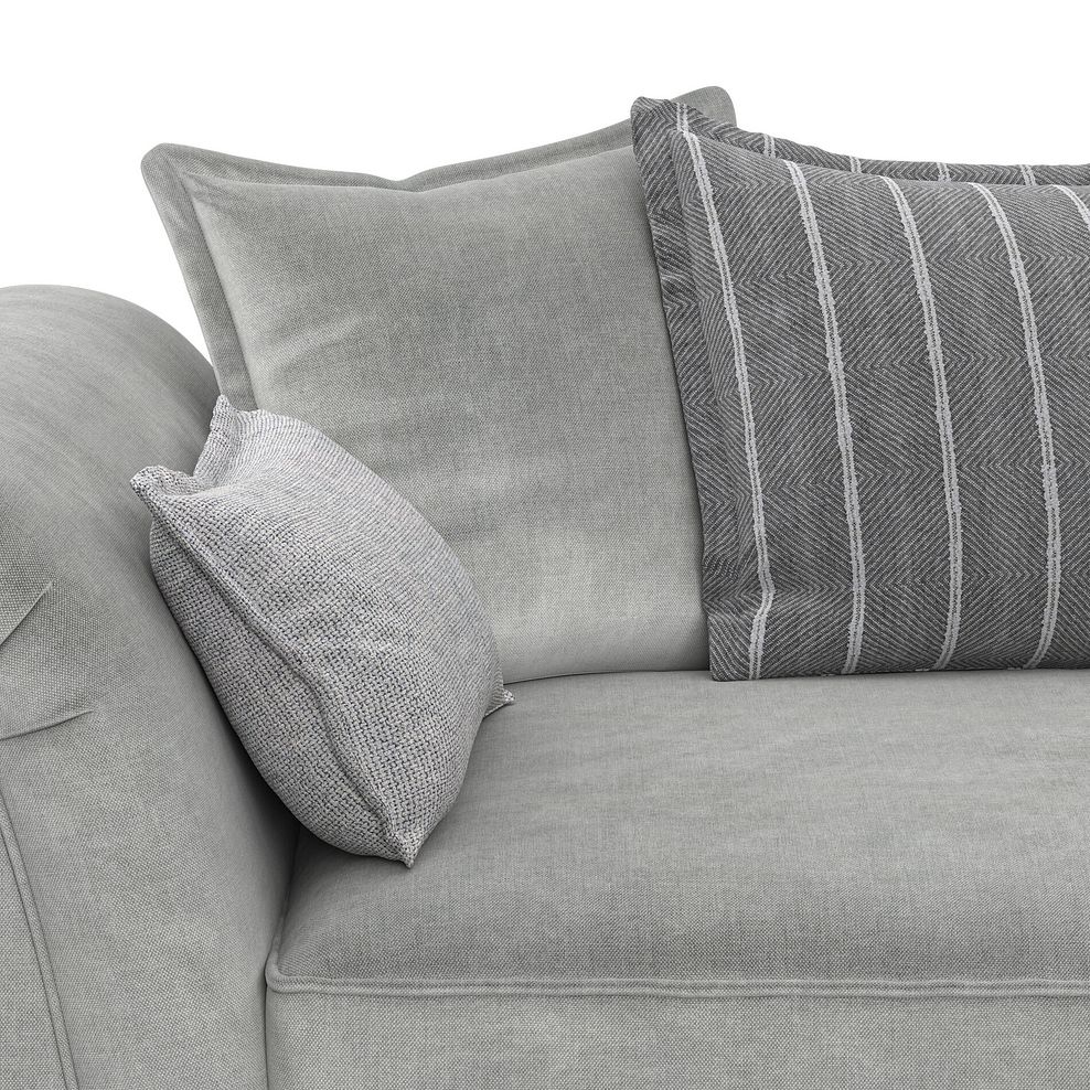 Milldale 4 Seater Pillow Back Sofa in Garda Showers Fabric with Grey Scatters 8