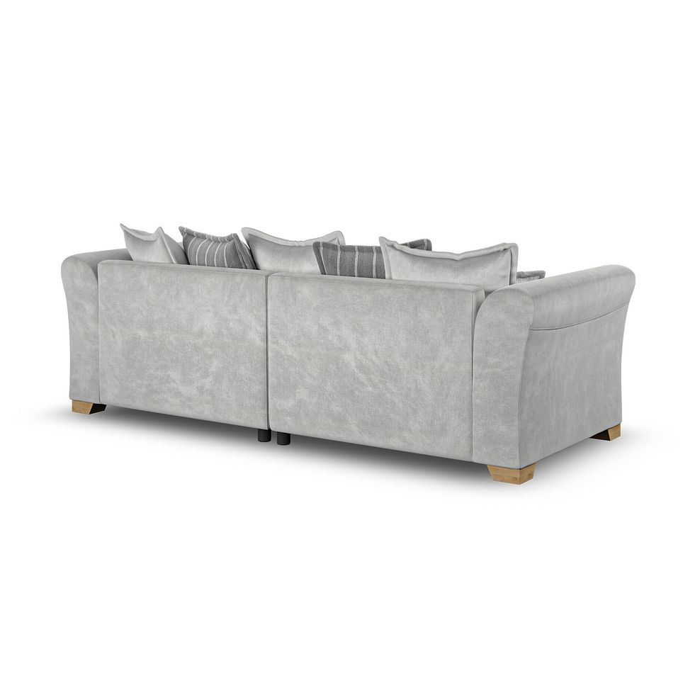 Milldale 4 Seater Pillow Back Sofa in Garda Showers Fabric with Grey Scatters 5