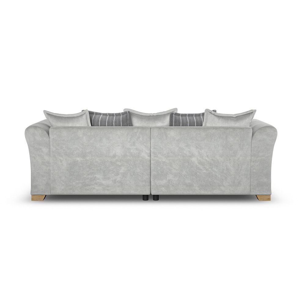 Milldale 4 Seater Pillow Back Sofa in Garda Showers Fabric with Grey Scatters 6
