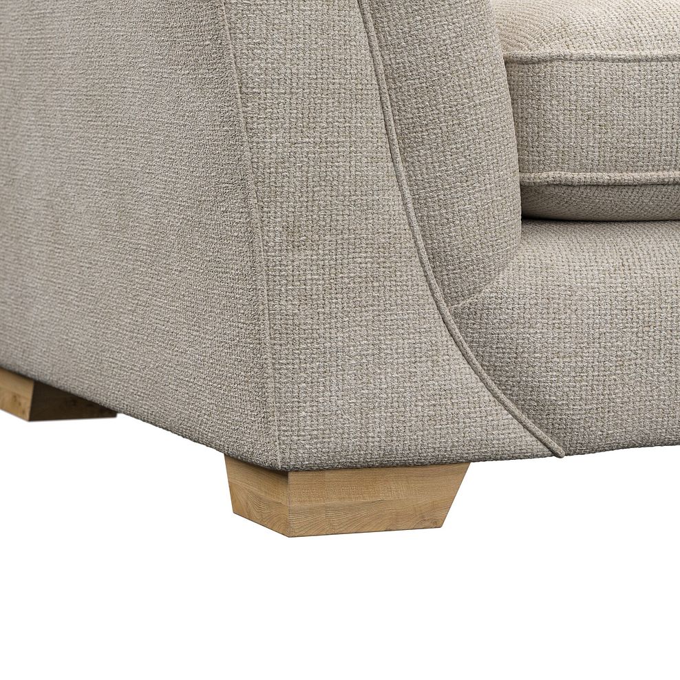 Milldale 4 Seater Pillow Back Sofa in Milo Cream Fabric with Linen Scatters 9