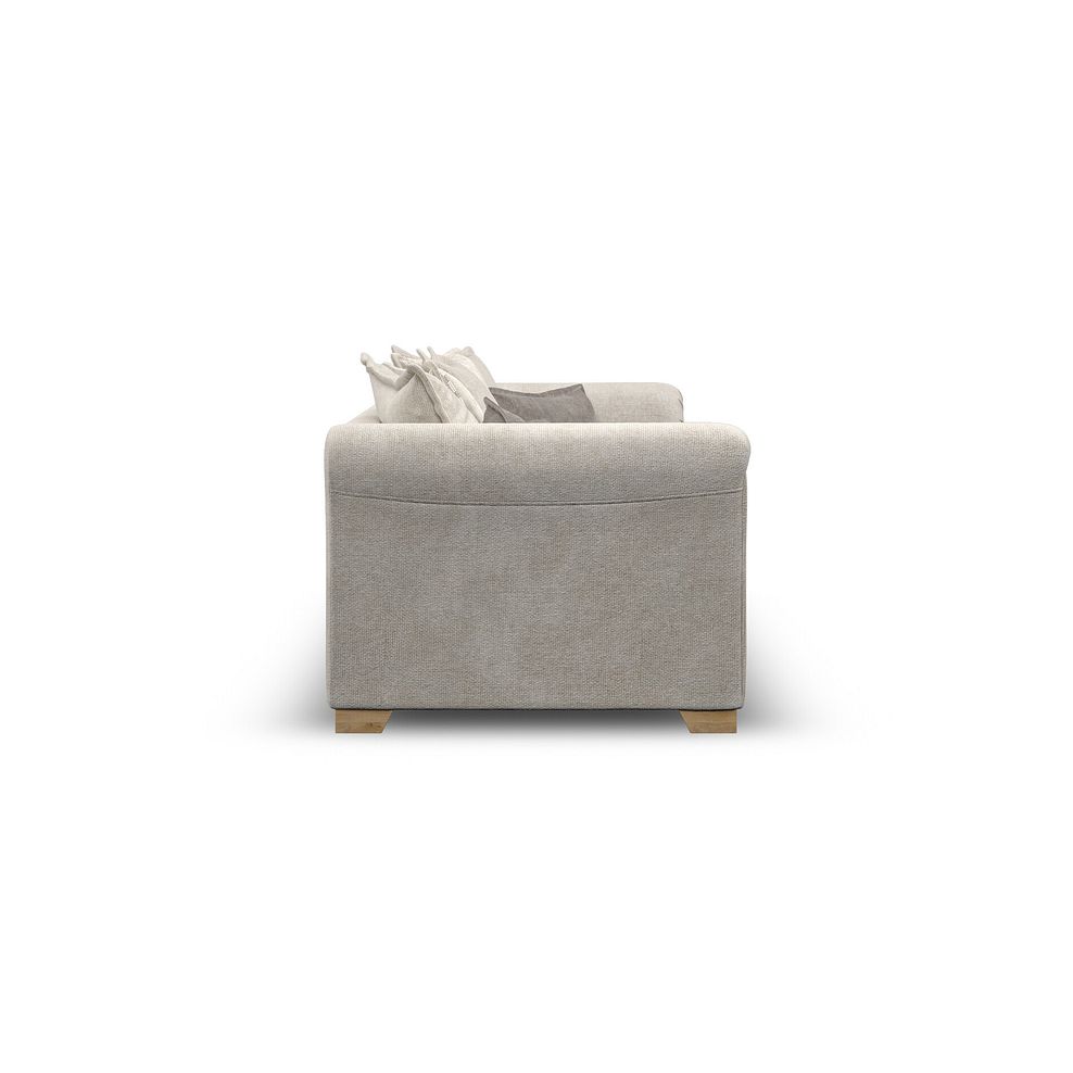 Milldale 4 Seater Pillow Back Sofa in Milo Cream Fabric with Linen Scatters 7