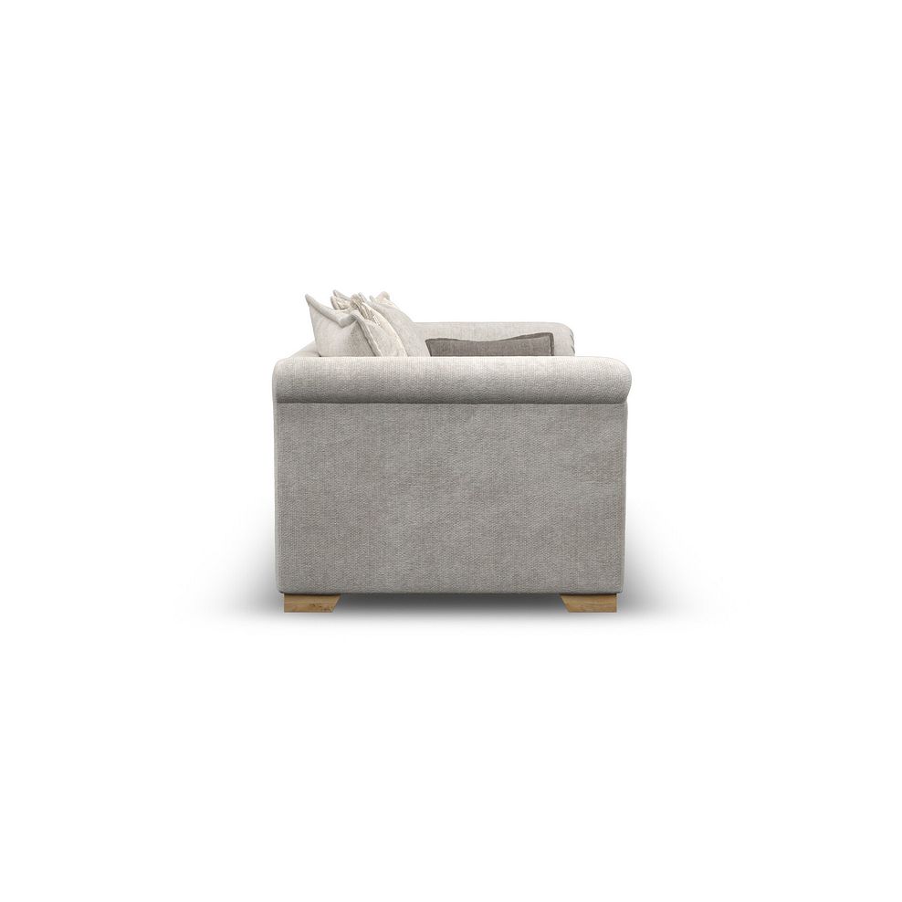 Milldale 4 Seater Pillow Back Sofa in  Milo Ivory Fabric with Linen Scatters 5