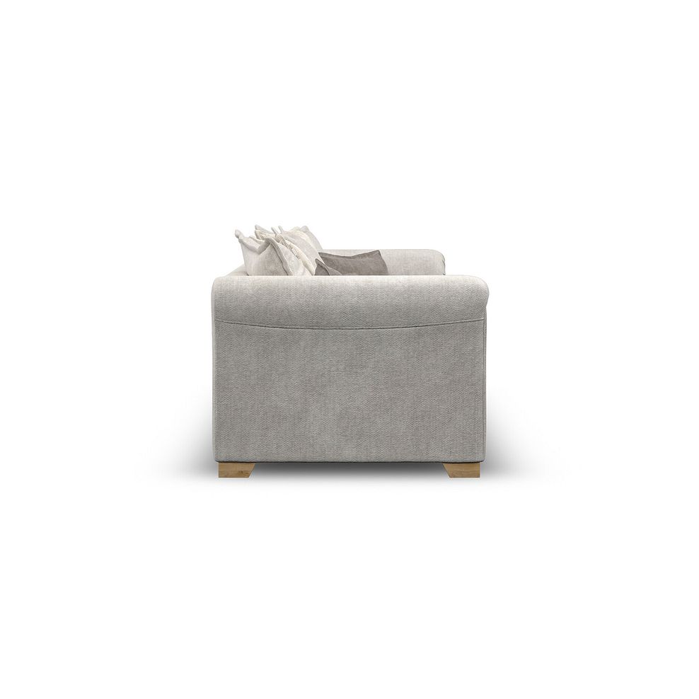 Milldale 4 Seater Pillow Back Sofa in  Milo Ivory Fabric with Linen Scatters 7