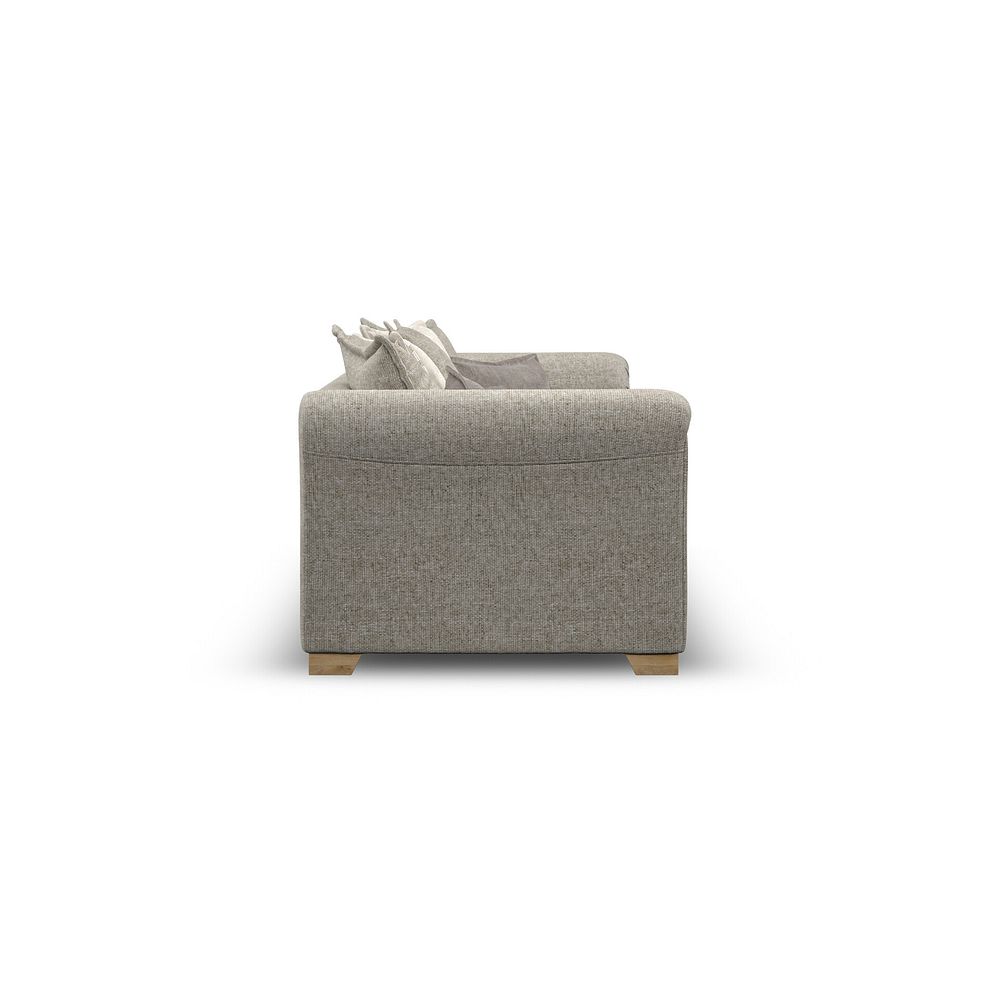 Milldale 4 Seater Pillow Back Sofa in Milo Mink Fabric with Linen Scatters 9