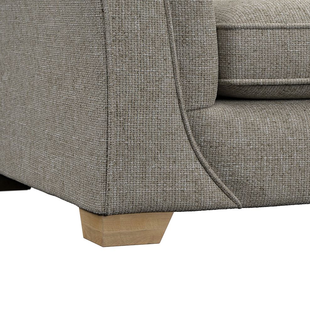 Milldale 4 Seater Pillow Back Sofa in Milo Mink Fabric with Linen Scatters 13