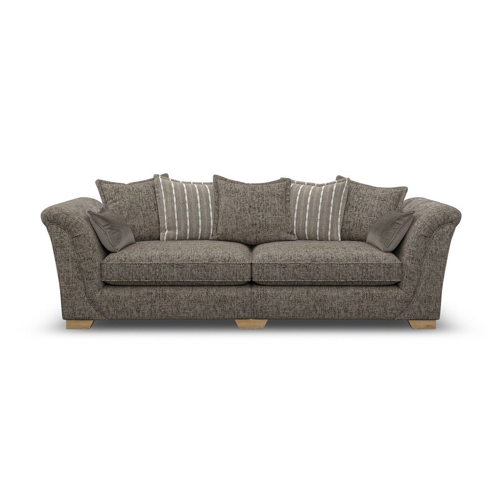 Milldale 4 Seater Pillow Back Sofa in  Milo Mocha Fabric with Earth Scatters 2