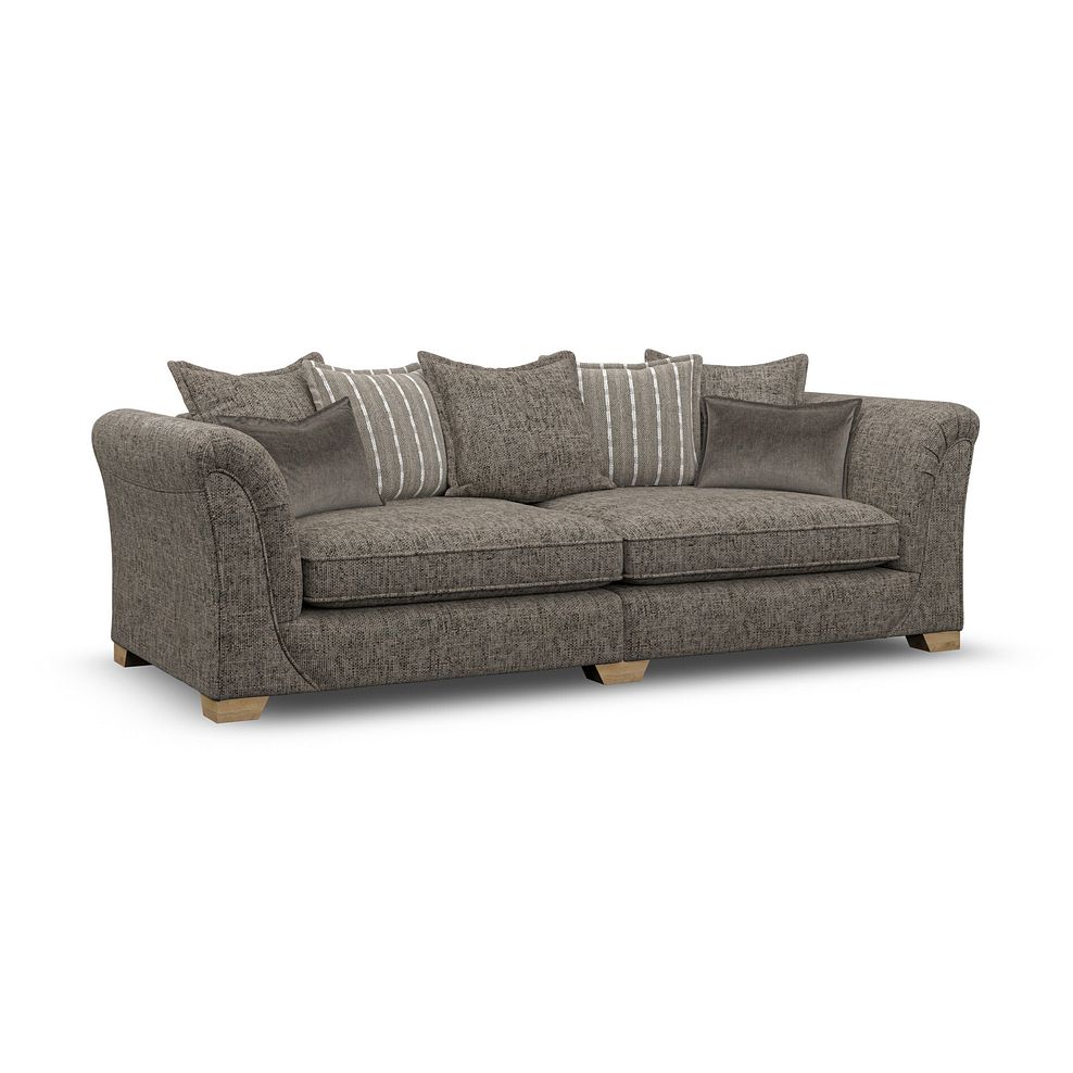 Milldale 4 Seater Pillow Back Sofa in  Milo Mocha Fabric with Earth Scatters 3
