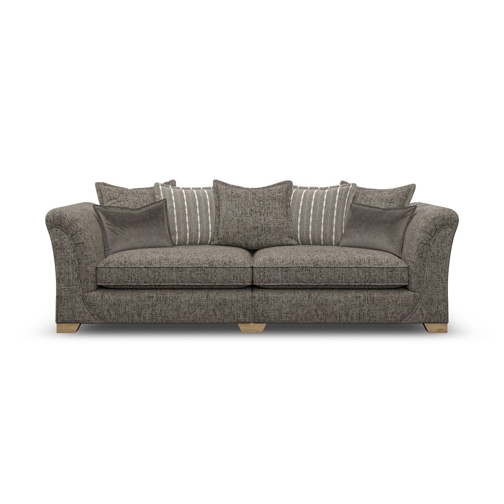 Milldale 4 Seater Pillow Back Sofa in  Milo Mocha Fabric with Earth Scatters 4