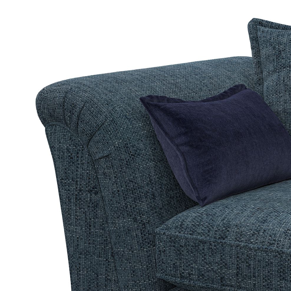 Milldale 4 Seater Pillow Back Sofa in  Milo Navy Fabric with Navy Scatters 8