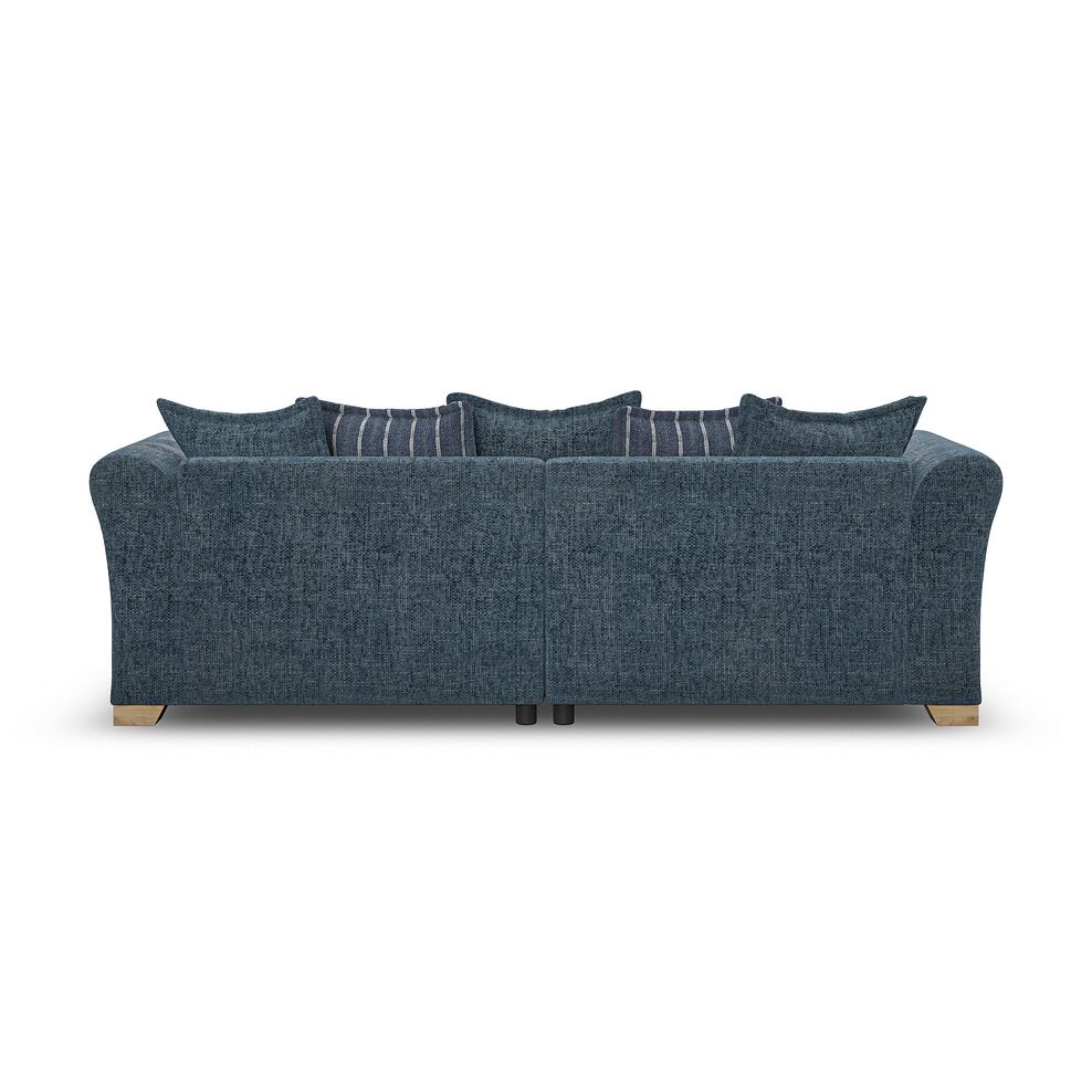 Milldale 4 Seater Pillow Back Sofa in  Milo Navy Fabric with Navy Scatters 6