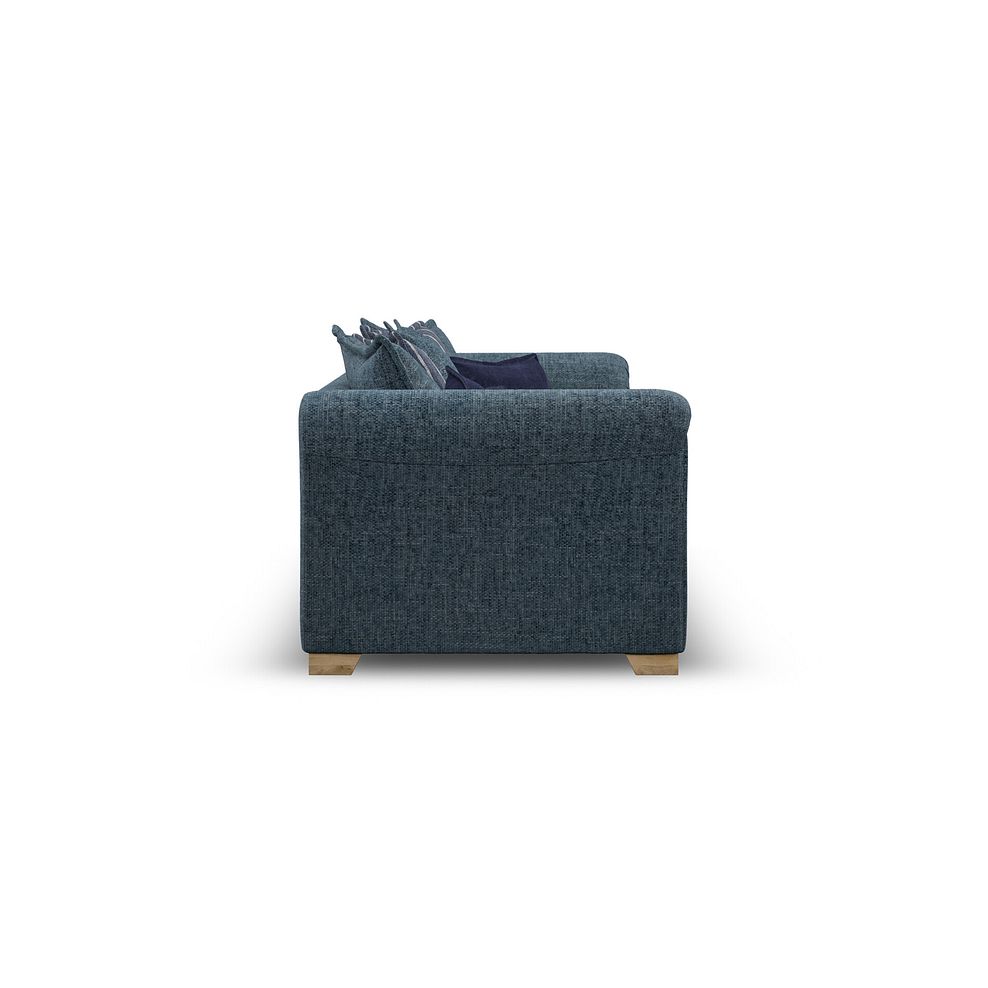 Milldale 4 Seater Pillow Back Sofa in  Milo Navy Fabric with Navy Scatters 7