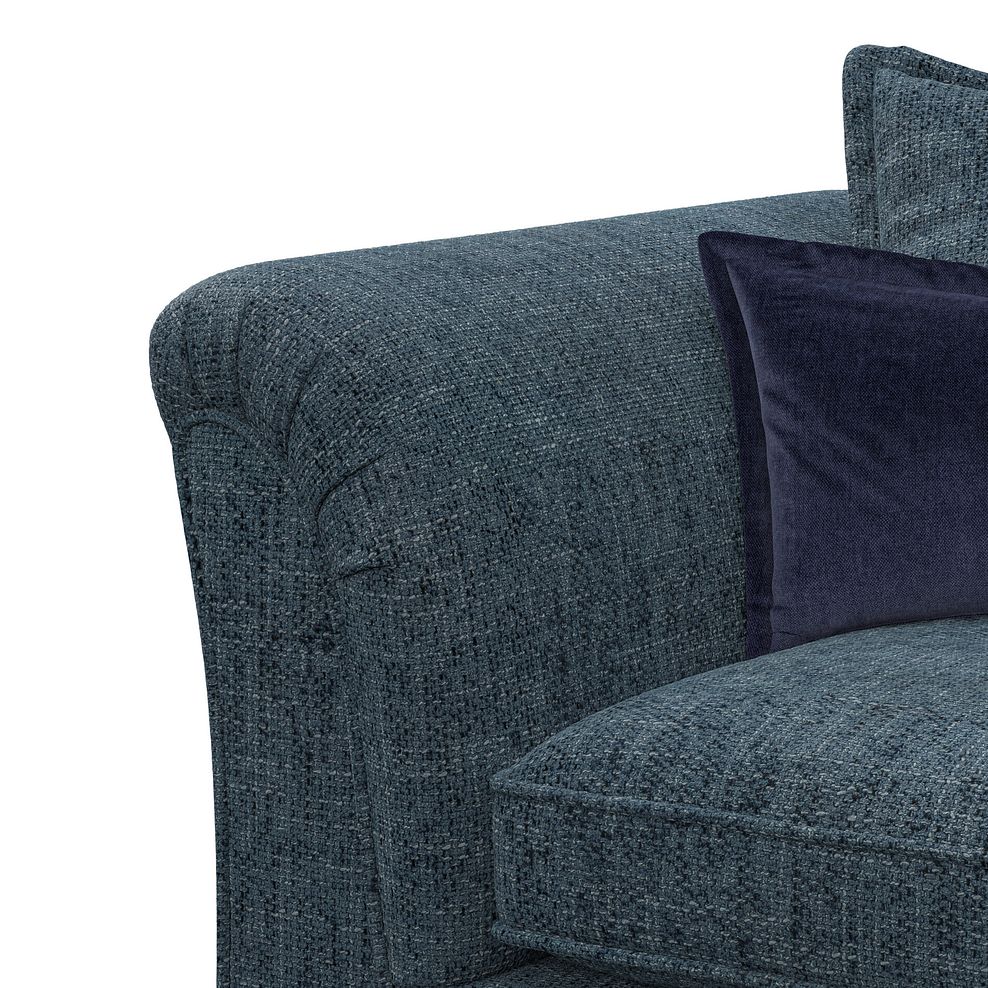 Milldale 4 Seater Pillow Back Sofa in  Milo Navy Fabric with Navy Scatters 9