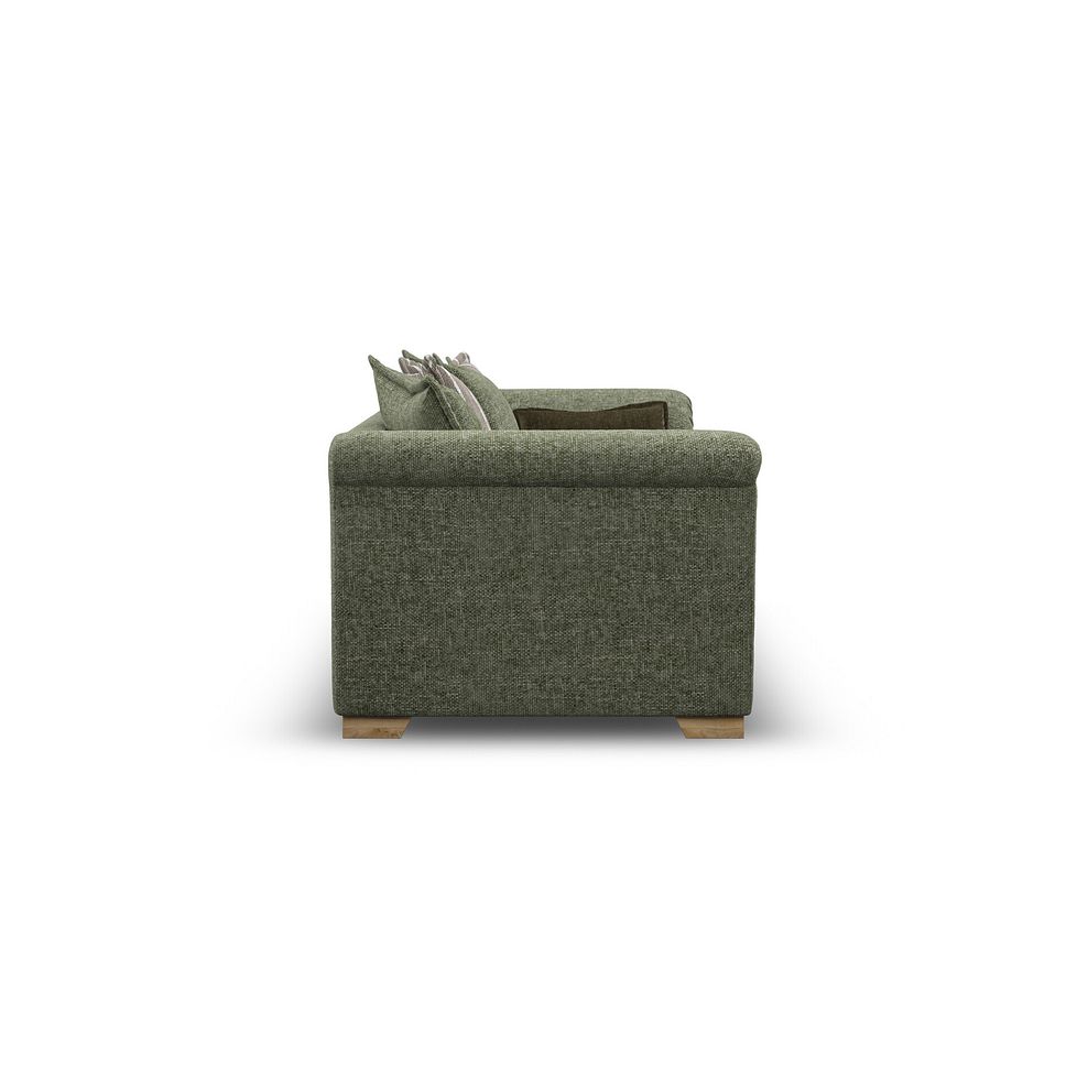 Milldale 4 Seater Pillow Back Sofa in Milo Olive Fabric with Earth Scatters 5