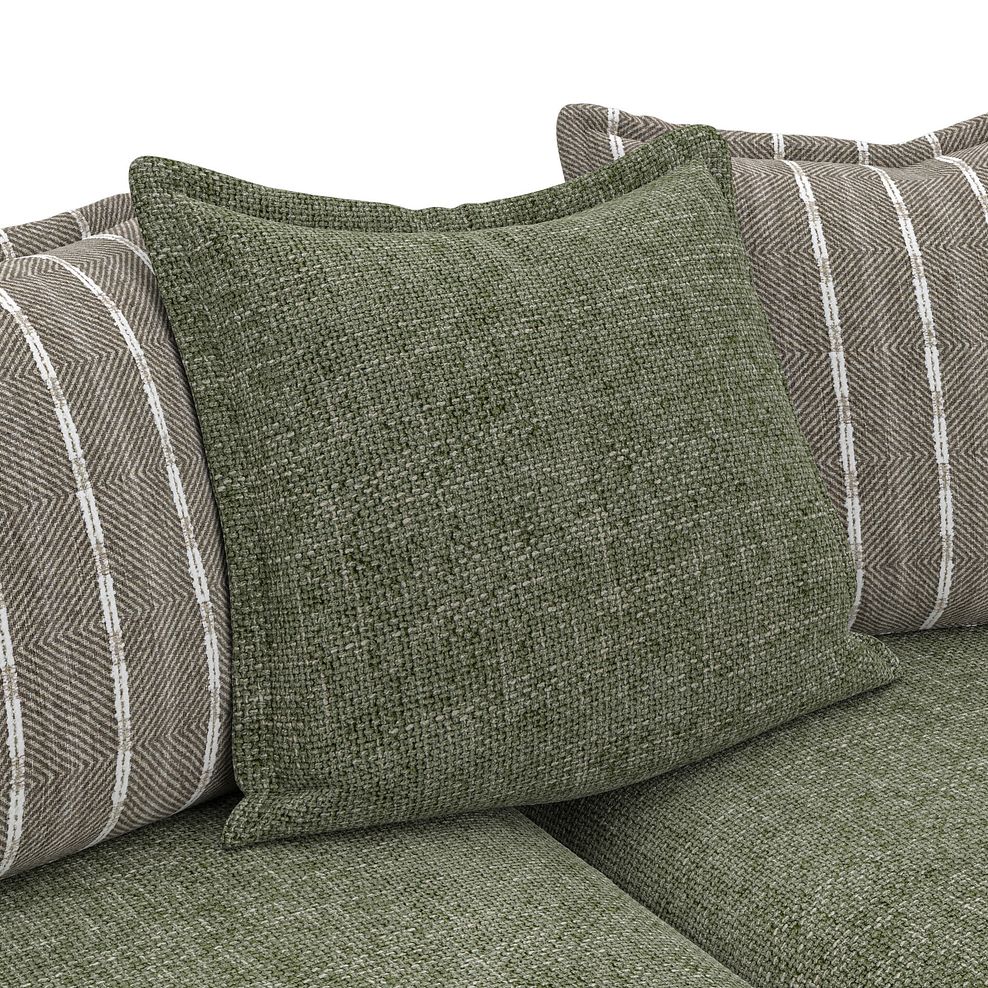 Milldale 4 Seater Pillow Back Sofa in Milo Olive Fabric with Earth Scatters 10