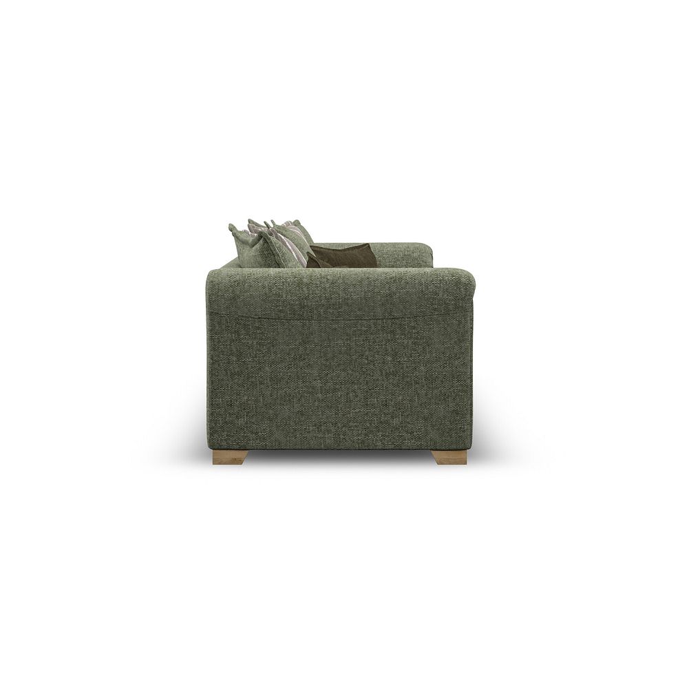 Milldale 4 Seater Pillow Back Sofa in Milo Olive Fabric with Earth Scatters 7