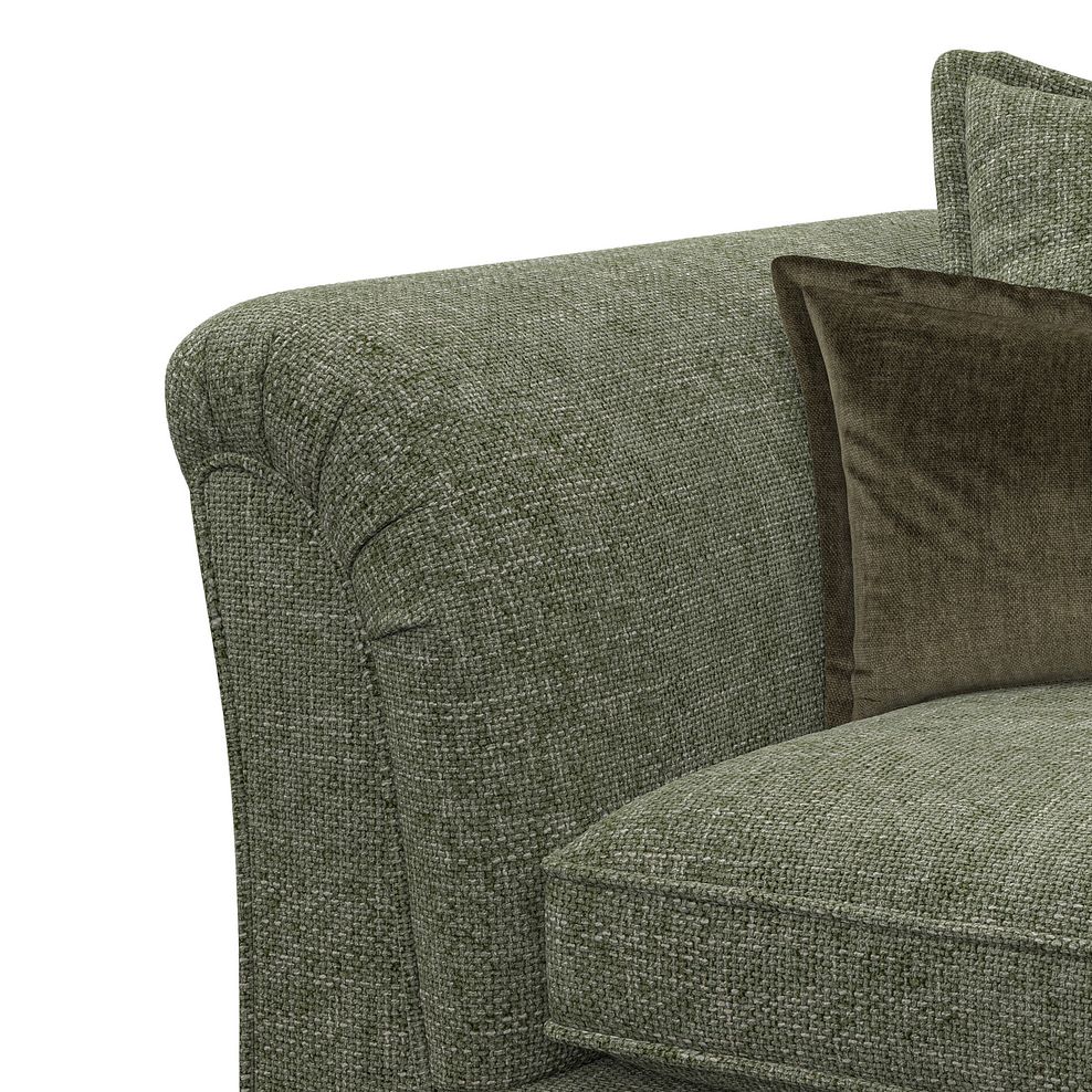 Milldale 4 Seater Pillow Back Sofa in Milo Olive Fabric with Earth Scatters 9