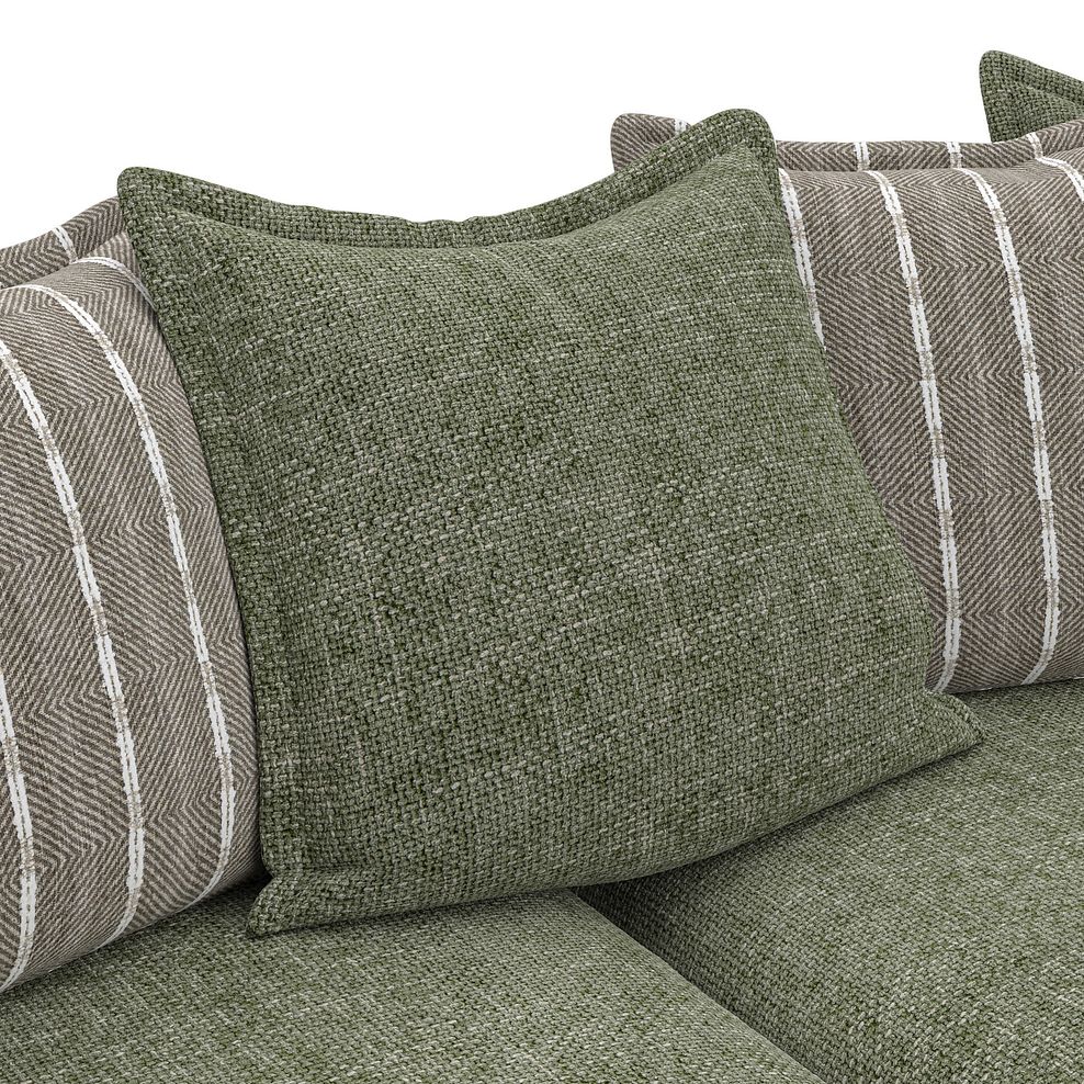 Milldale 4 Seater Pillow Back Sofa in Milo Olive Fabric with Earth Scatters 12