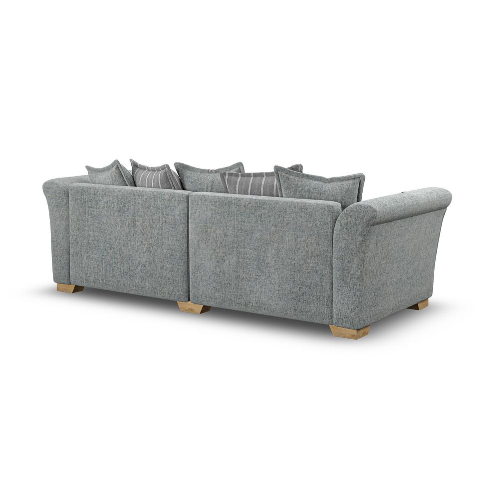 Milldale 4 Seater Pillow Back Sofa in Milo Pewter Fabric with Grey Scatters 3