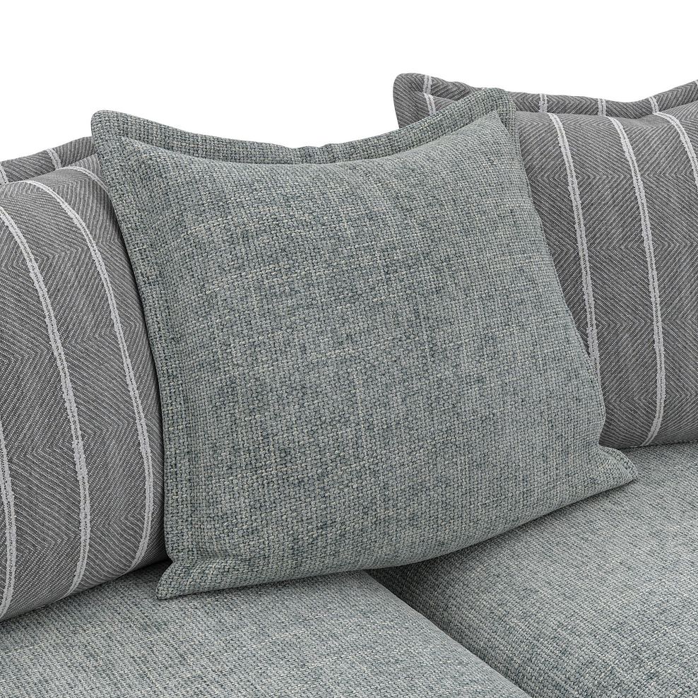 Milldale 4 Seater Pillow Back Sofa in Milo Pewter Fabric with Grey Scatters 10