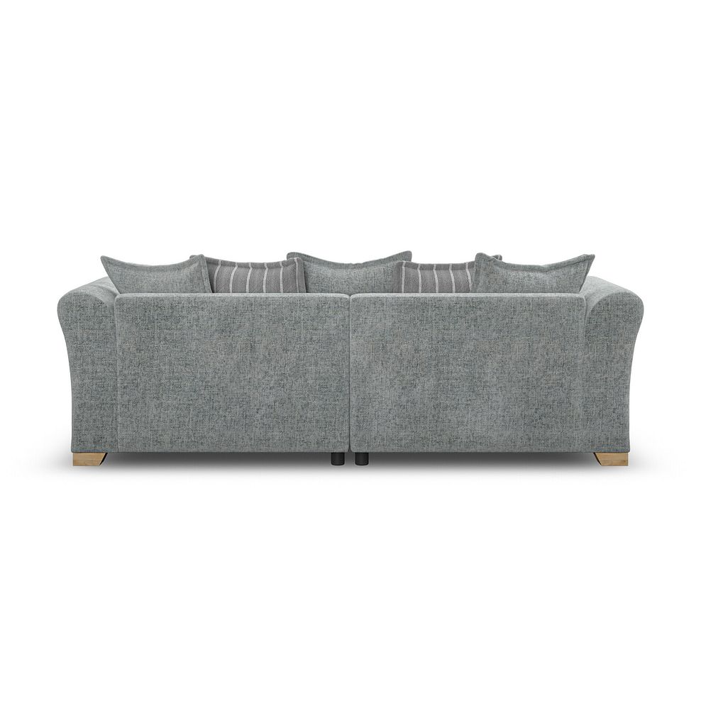Milldale 4 Seater Pillow Back Sofa in Milo Pewter Fabric with Grey Scatters 6