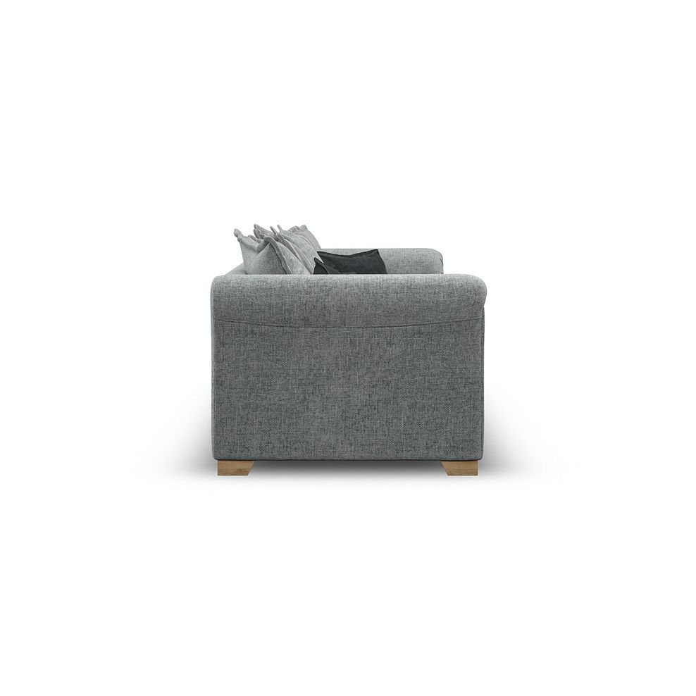 Milldale 4 Seater Pillow Back Sofa in Milo Pewter Fabric with Grey Scatters 7