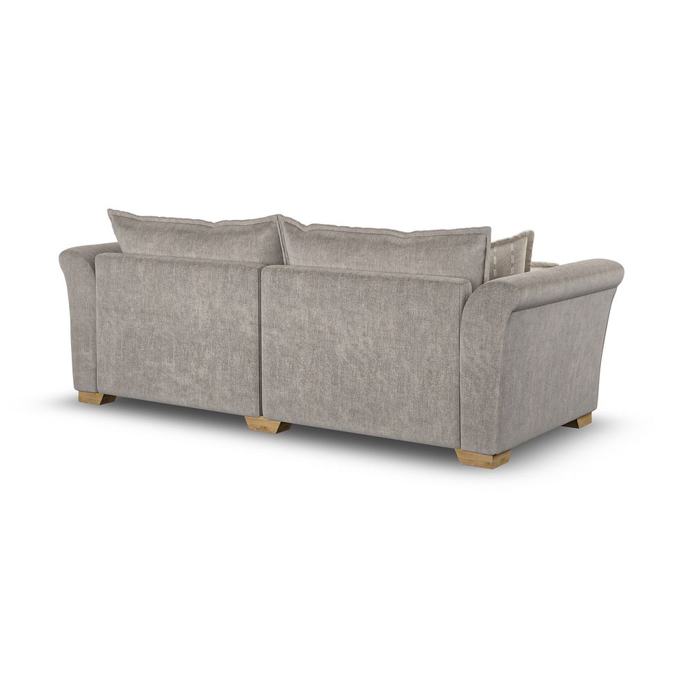 Milldale 4 Seater Sofa in Garda Acier Fabric with Linen Scatters 3