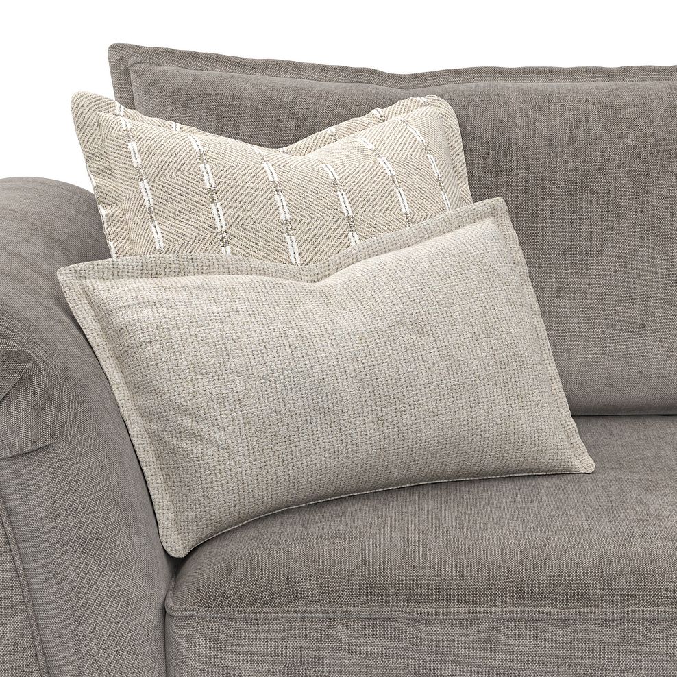 Milldale 4 Seater Sofa in Garda Acier Fabric with Linen Scatters 8