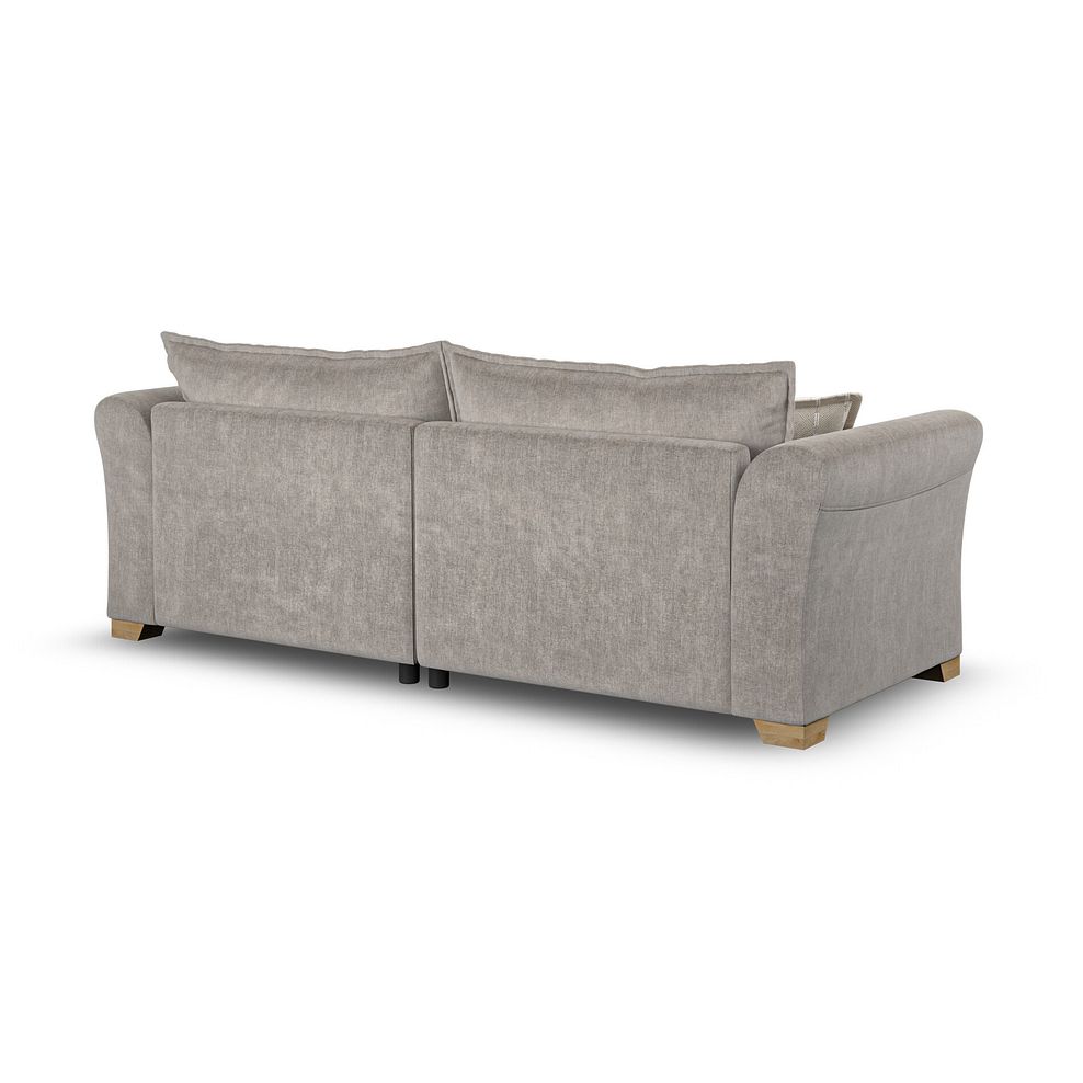 Milldale 4 Seater Sofa in Garda Acier Fabric with Linen Scatters 5