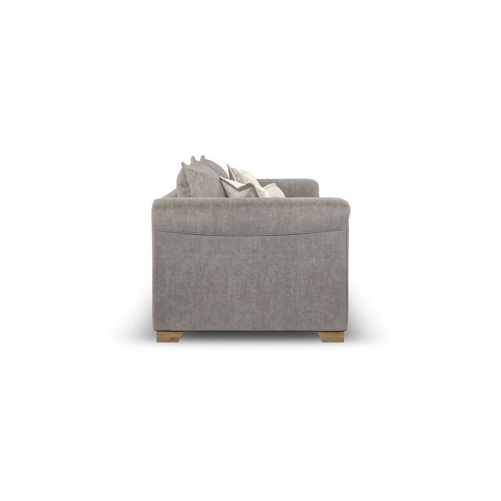Milldale 4 Seater Sofa in Garda Acier Fabric with Linen Scatters 7