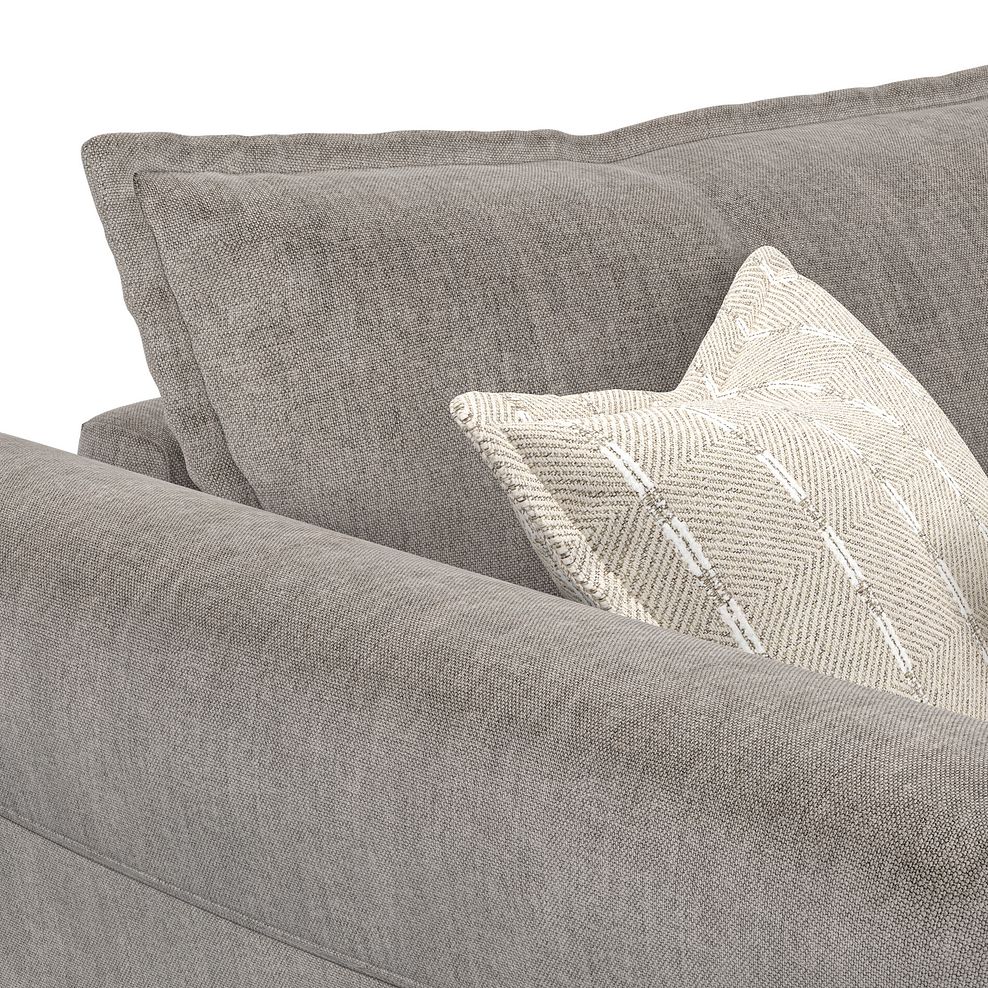 Milldale 4 Seater Sofa in Garda Acier Fabric with Linen Scatters 12