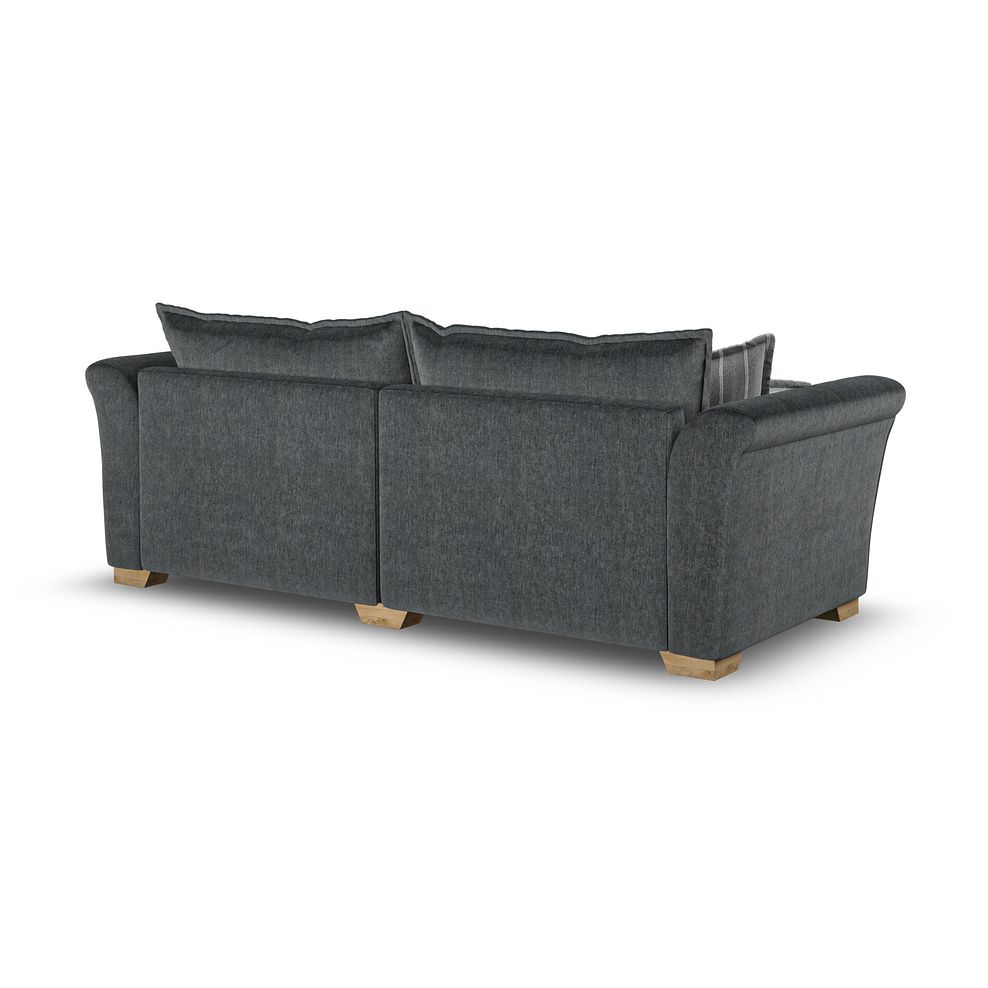 Milldale 4 Seater Sofa in Garda Carbon Fabric with Grey Scatters 3