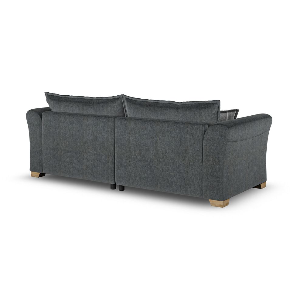 Milldale 4 Seater Sofa in Garda Carbon Fabric with Grey Scatters 5