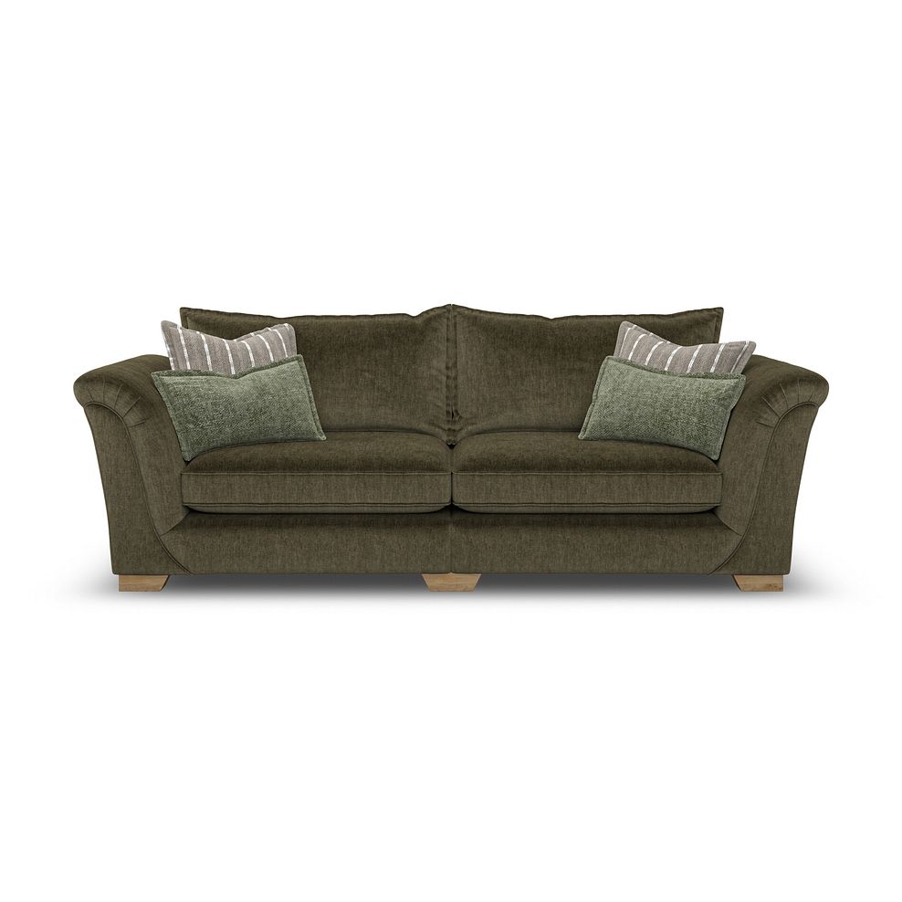 Milldale 4 Seater Sofa in Garda Seaweed Fabric with Earth Scatters 2