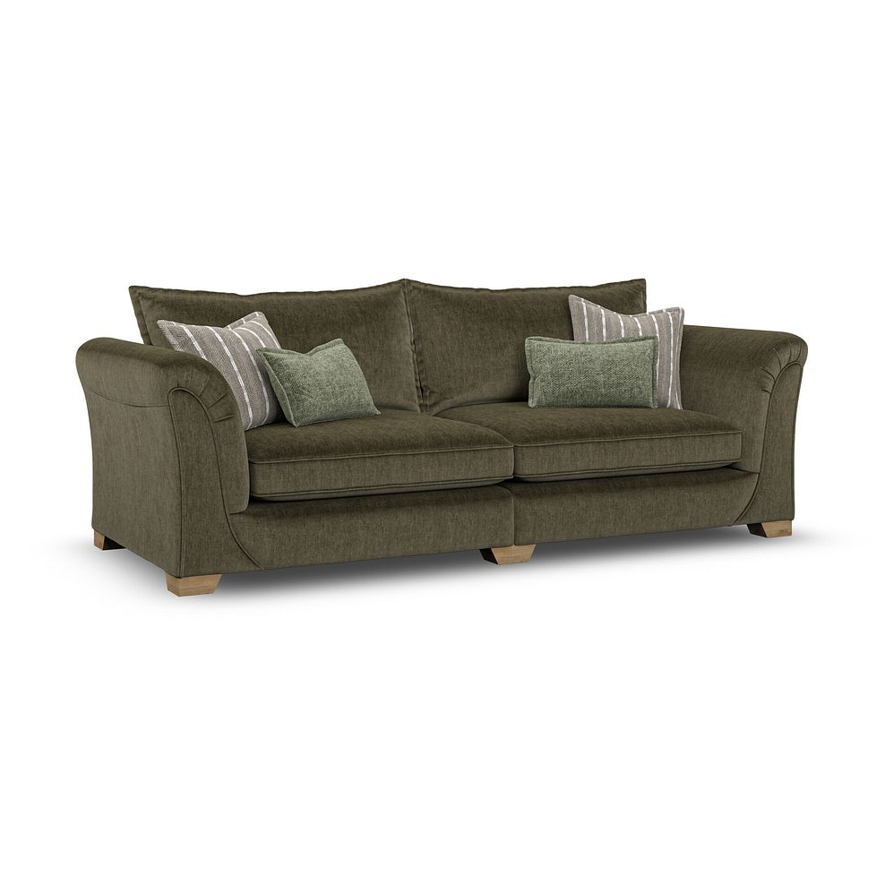 Milldale 4 Seater Sofa in Garda Seaweed Fabric with Earth Scatters 3