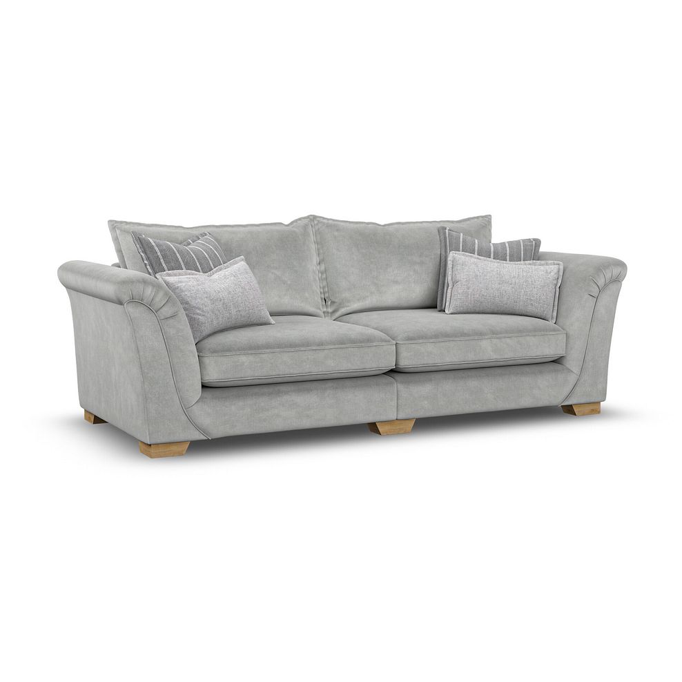 Milldale 4 Seater Sofa in Garda Showers Fabric with Grey Scatters 1