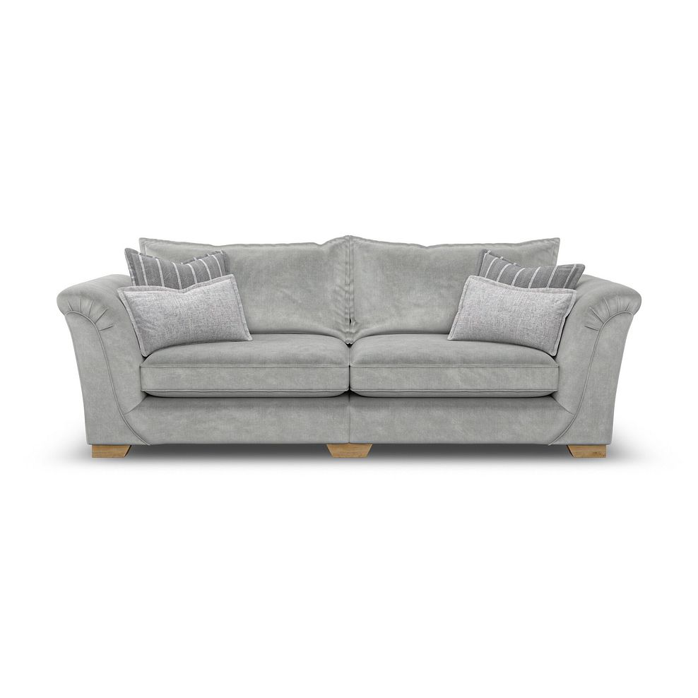 Milldale 4 Seater Sofa in Garda Showers Fabric with Grey Scatters 2