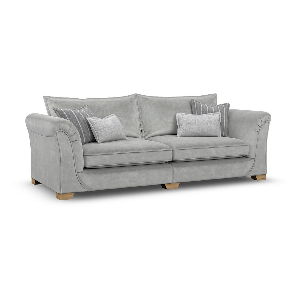 Milldale 4 Seater Sofa in Garda Showers Fabric with Grey Scatters 3